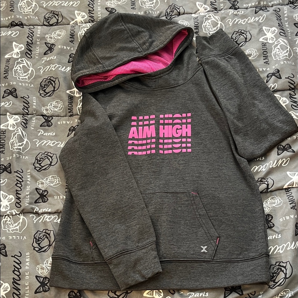 Xersion Charcoal Hoodie with Pink Highlights